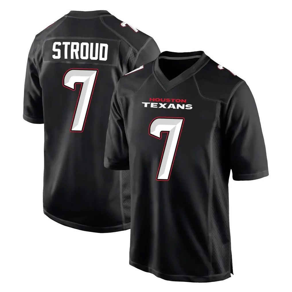 Fenge H.Texans #7 CJ Stroud Player Carbon Black Fashion Home Game Stitched Jerseys