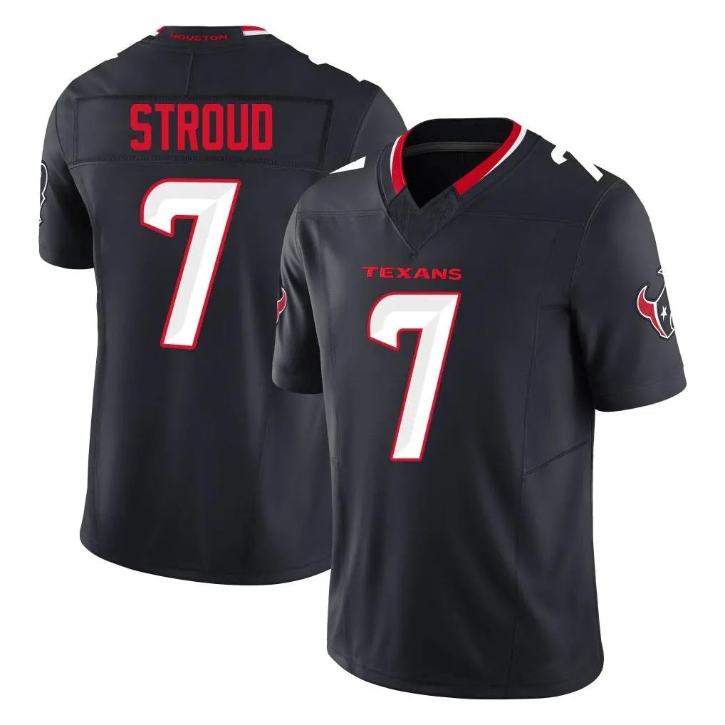 Fenge H.Texans #7 CJ Stroud Player Navy Limited Alternate Vapor F.U.S.E. Home Game Stitched Jerseys
