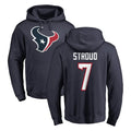 Fenge H.Texans #7 CJ Stroud Player Navy Pro Line Pullover Hoodie Limited Game Stitched Jerseys