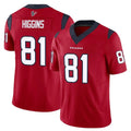 Fenge H.Texans #81 Jayden Higgins Player Red Limited Vapor F.U.S.E. Home Game Stitched Jerseys