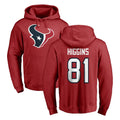 Fenge H.Texans #81 Jayden Higgins Player Red Pro Line Pullover Hoodie Limited Game Stitched Jerseys