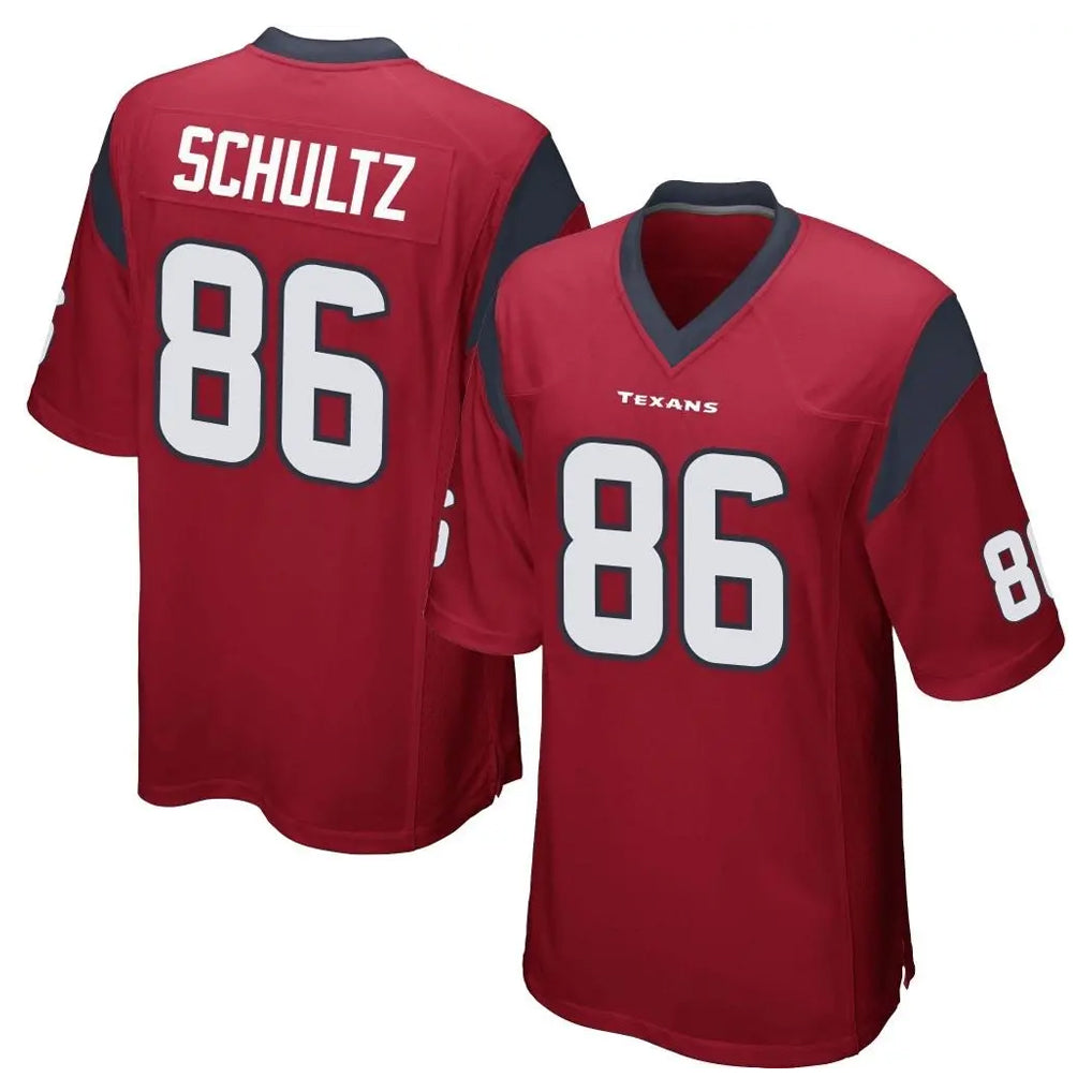 Fenge H.Texans #86 Dalton Schultz Player Red Home Game Stitched Jerseys