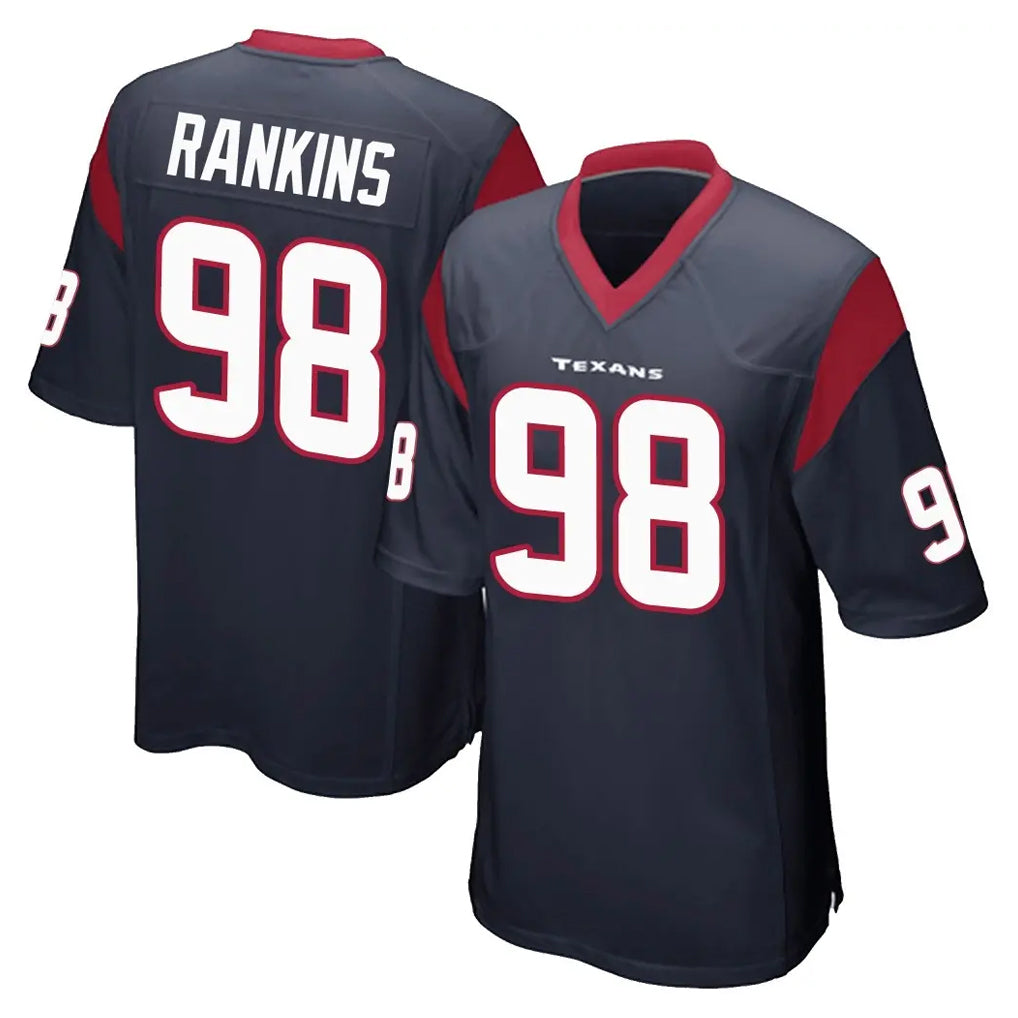 Fenge H.Texans #98 Sheldon Rankins Player Navy Home Game Stitched Jerseys