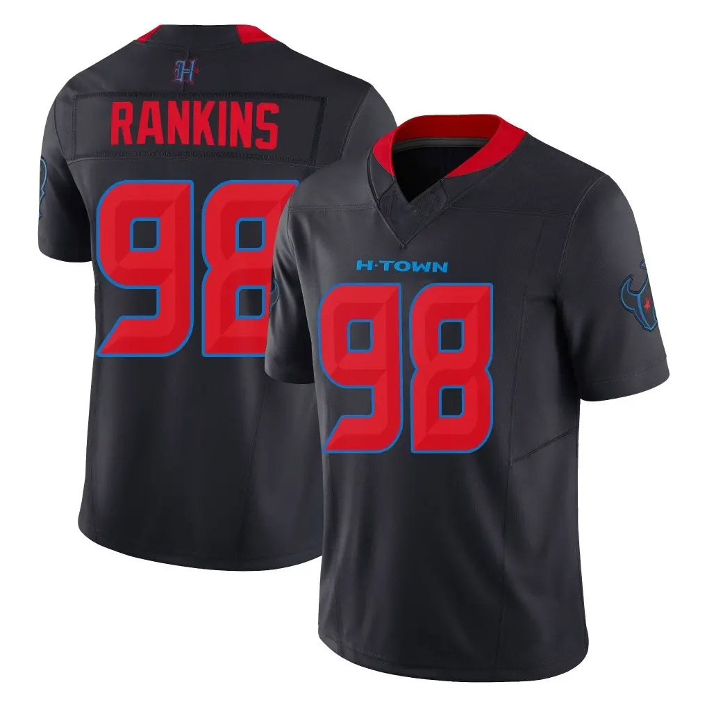 Fenge H.Texans #98 Sheldon Rankins Player Navy Limited 2nd Alternate Vapor F.U.S.E. Home Game Stitched Jerseys