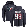 Fenge H.Texans #98 Sheldon Rankins Player Navy Pro Line Pullover Hoodie Limited Game Stitched Jerseys