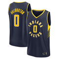 Fenge I.Pacers #0 Tyrese Haliburton  Navy Fast Break Replica Jerseys - Icon Edition