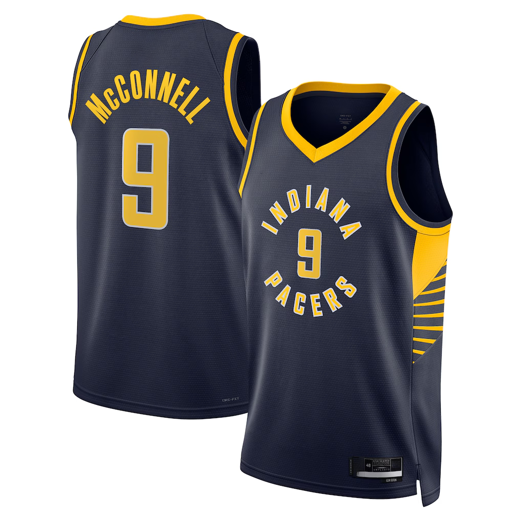 Fenge I.Pacers #9 T.J. McConnell Navy Swingman Replica Jerseys - Icon Edition