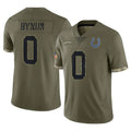 Fenge IN.Colts #0 Camryn Bynum Player Olive Salute To Service Limited Stitched Jerseys