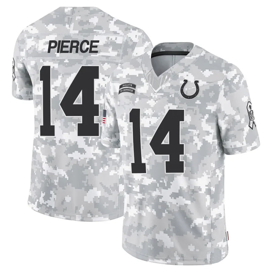 Fenge IN.Colts #14 Alec Pierce Player Arctic Camo Salute to Service Limited Stitched Jerseys