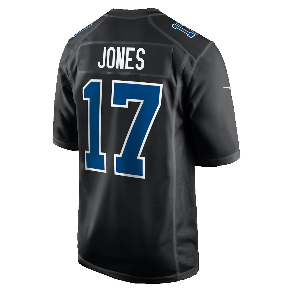 Fenge IN.Colts #17 Daniel Jones Player Carbon Black Fashion Game Stitched Jerseys