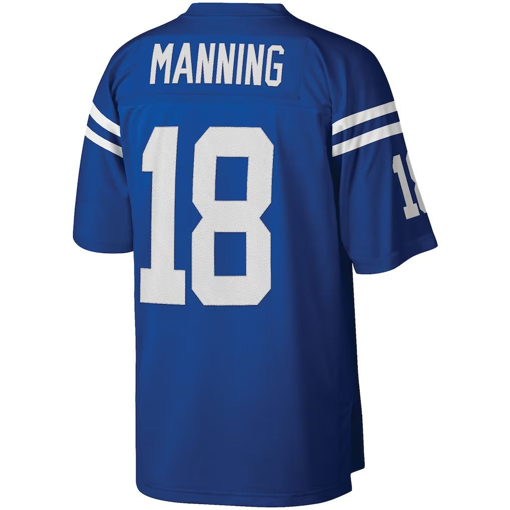 Fenge IN.Colts #18 Peyton Manning Mitchell & Ness Royal Big & Tall Retired Player Replica Stitched Jerseys