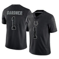 Fenge IN.Colts #1 Sauce Gardner Player Black Reflective Limited Game Stitched Jerseys