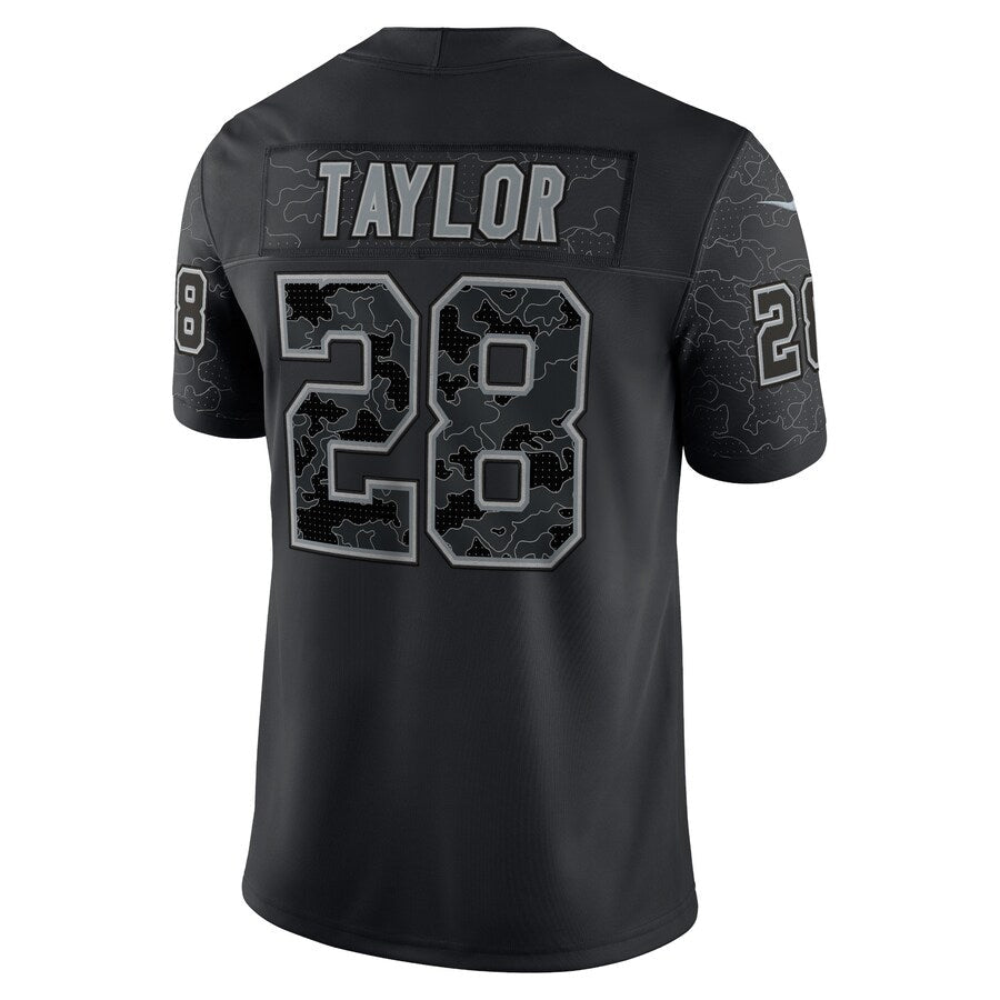 Fenge IN.Colts #28 Jonathan Taylor Player RFLCTV Limited Black Stitched Jerseys