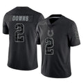 Fenge IN.Colts #2 Josh Downs Player Black Reflective Limited Game Stitched Jerseys