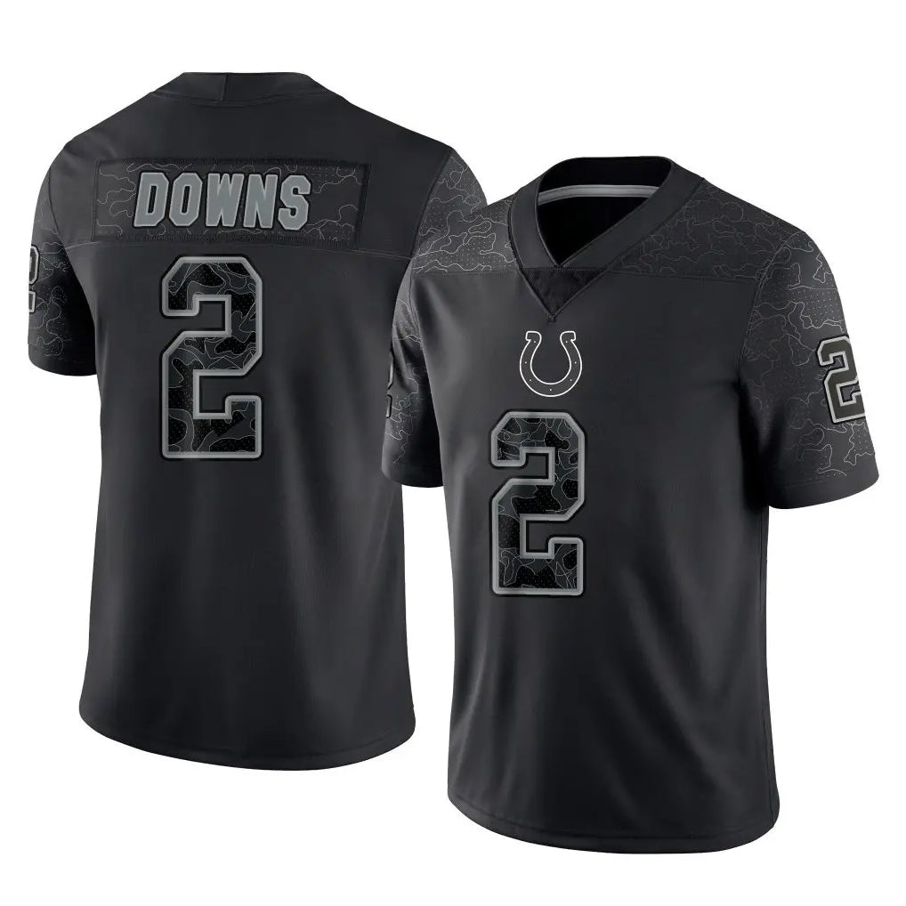 Fenge IN.Colts #2 Josh Downs Player Black Reflective Limited Game Stitched Jerseys