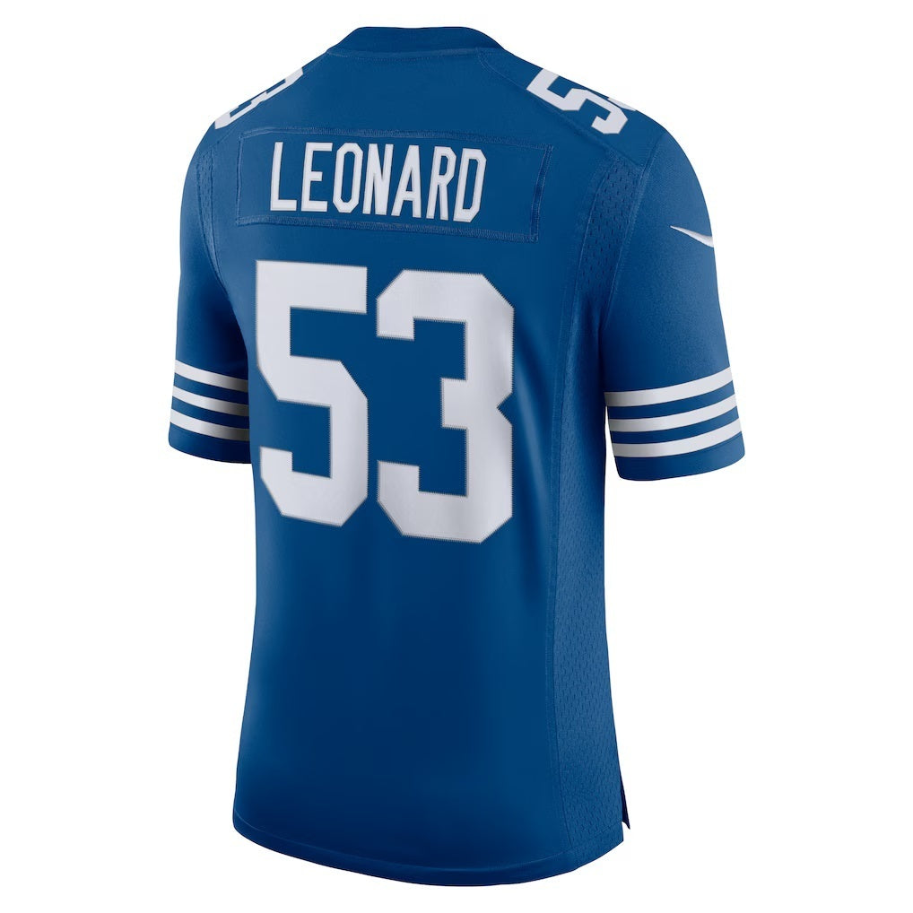 Fenge IN.Colts #53 Darius Leonard Royal Alternate Vapor Limited Stitched Jerseys