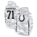 Fenge IN.Colts #71 Matt Goncalves Player Arctic Camo Salute to Service Hoodies Limited Game Stitched Jerseys