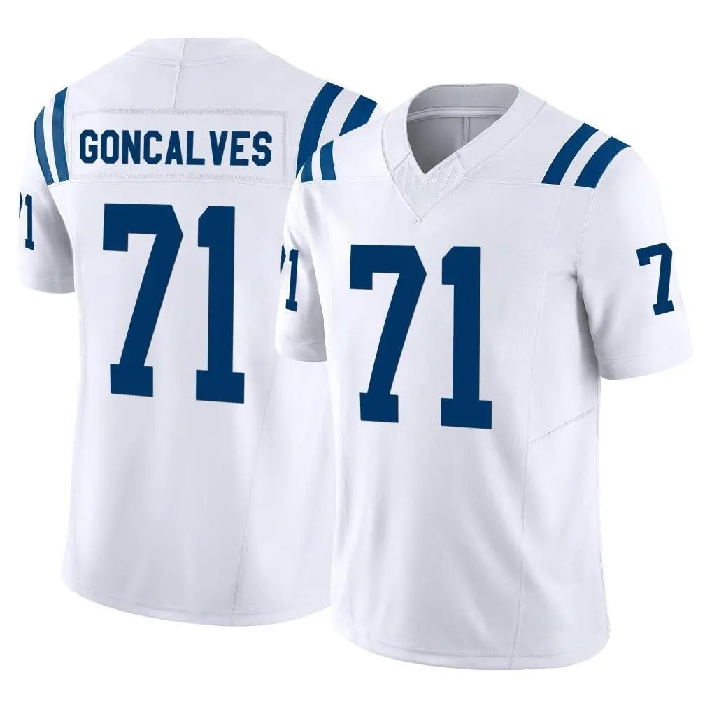 Fenge IN.Colts #71 Matt Goncalves Player White Limited Vapor F.U.S.E. Home Game Stitched Jerseys