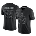 Fenge IN.Colts #79 Bernhard Raimann Player Black Reflective Limited Game Stitched Jerseys