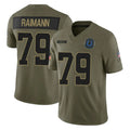 Fenge IN.Colts #79 Bernhard Raimann Player Olive 2025 Salute To Service Limited Game Stitched Jerseys