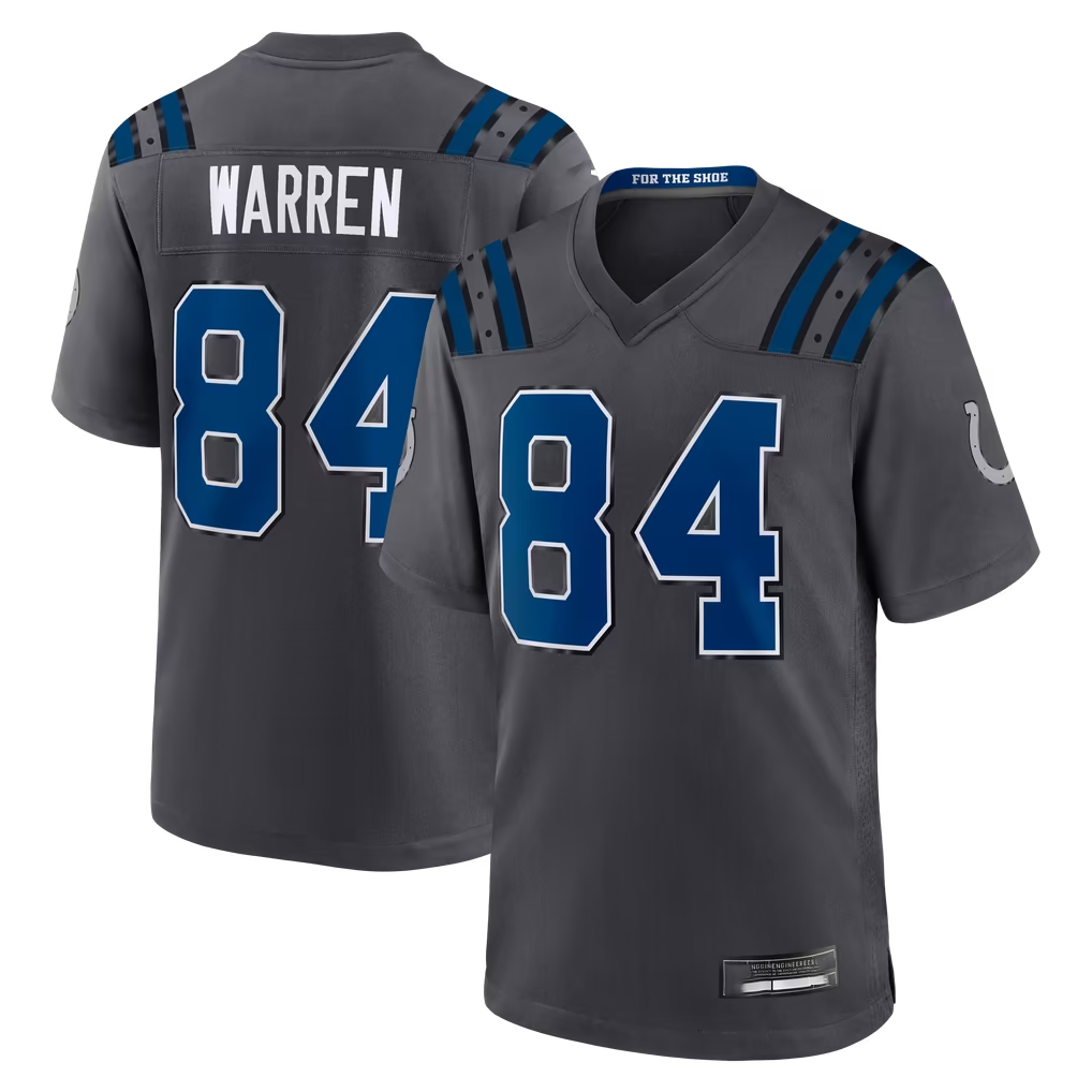 Fenge IN.Colts #84 Tyler Warren Anthracite 2026 Rivalries Collection Game Stitched Jerseys