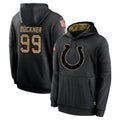 Fenge IN.Colts #99 DeForest Buckner Player Black Salute to Service Hoodies Limited Game Stitched Jerseys
