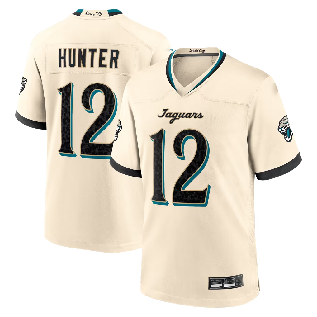 Fenge J.Jaguars #12 Travis Hunter Natural 2026 Rivalries Collection Game Stitched Jerseys