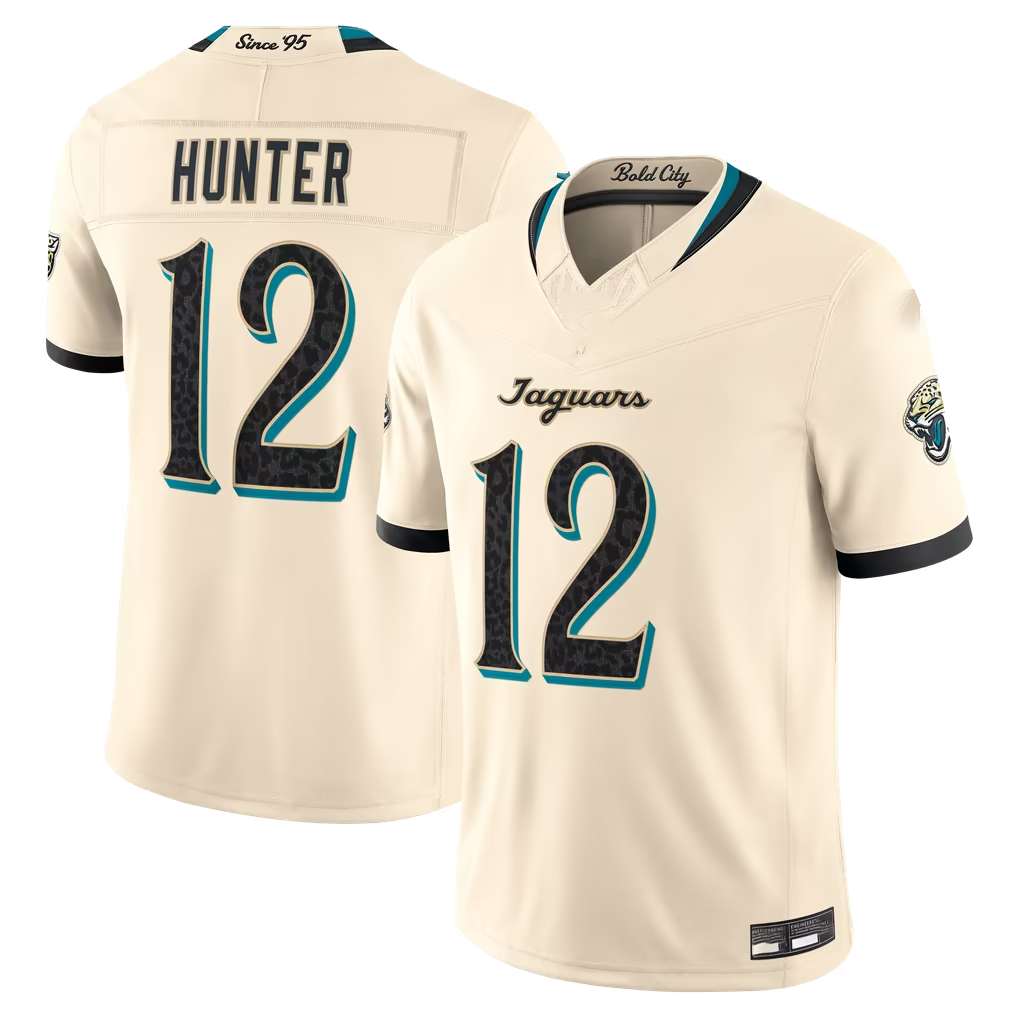 Fenge J.Jaguars #12 Travis Hunter Natural 2026 Rivalries Collection Limited Stitched Jerseys