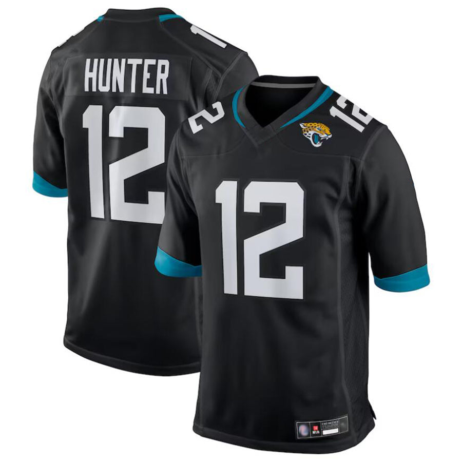 Fenge J.Jaguars #12 Travis Hunter Player Black Replica Game Stitched Jerseys