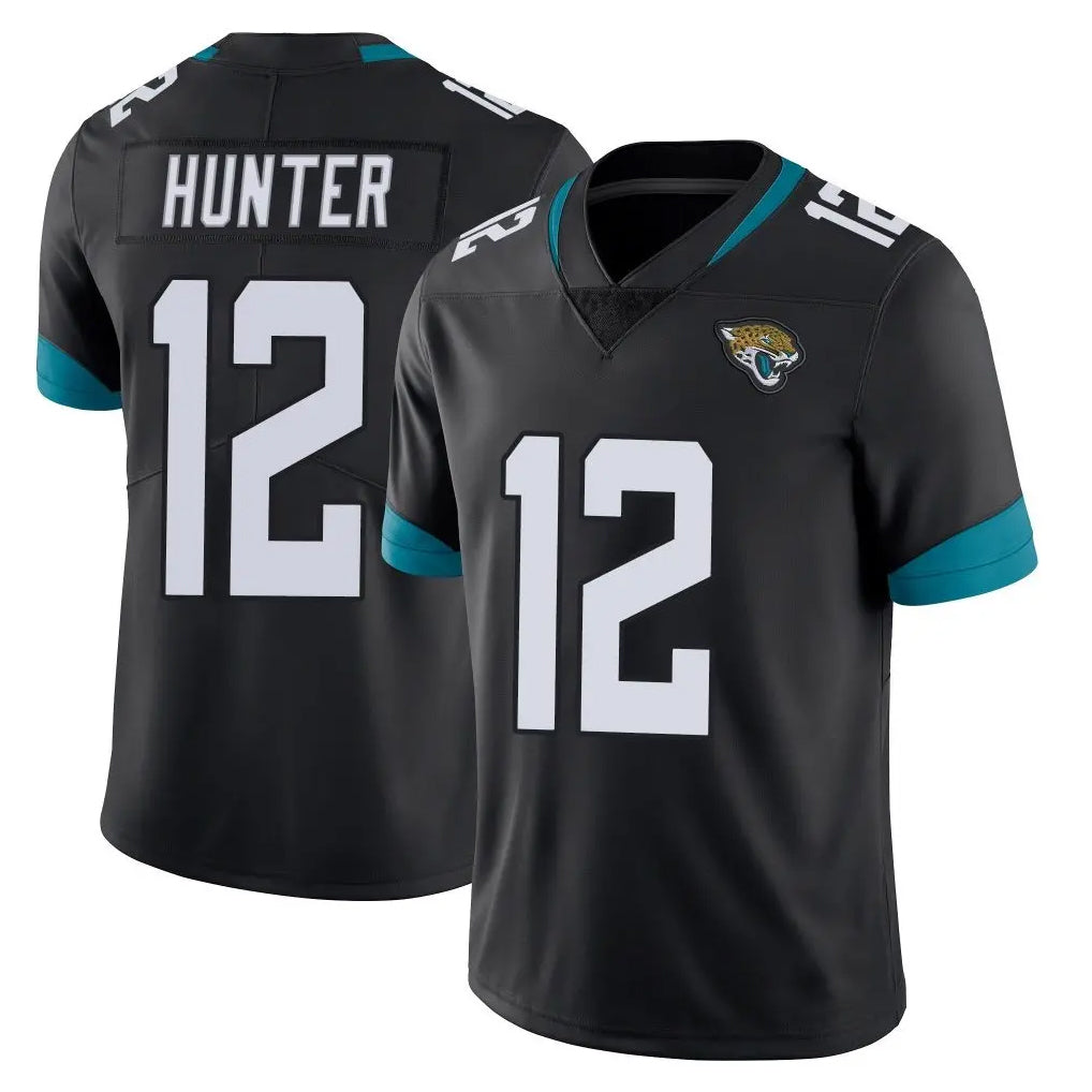 Fenge J.Jaguars #12 Travis Hunter Player Black Vapor Untouchable Limited Home Game Stitched Jerseys