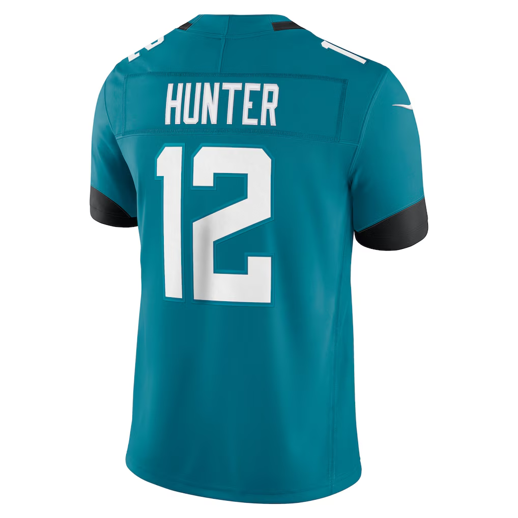 Fenge J.Jaguars #12 Travis Hunter Teal Team Vapor F.U.S.E. Stitched Limited Jerseys