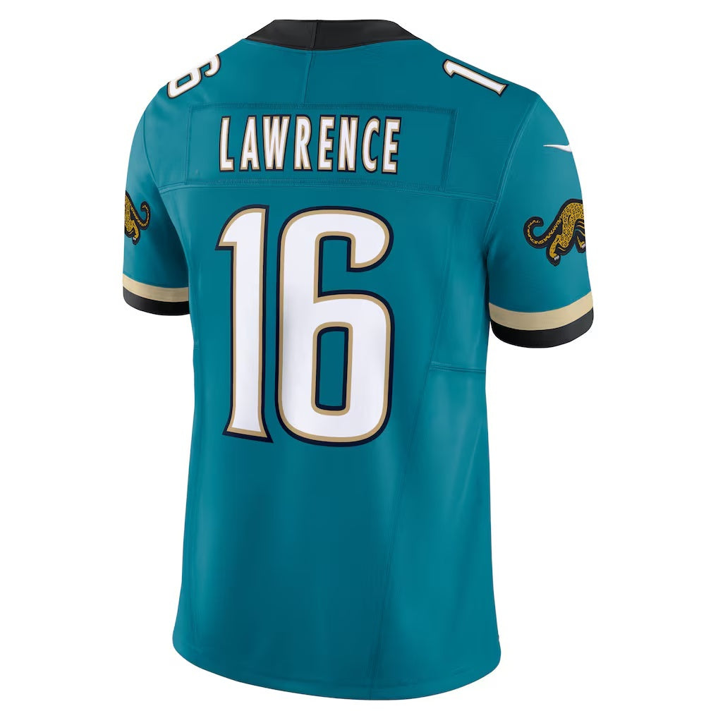 Fenge J.Jaguars #16 Trevor Lawrence Teal Prowler Throwback Vapor F.U.S.E. Limited Stitched Jerseys