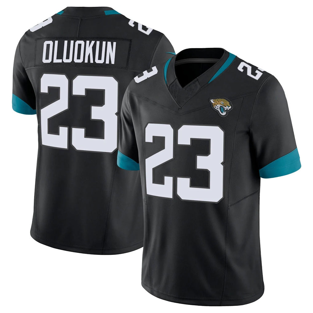 Fenge J.Jaguars #23 Foyesade Oluokun Player Black Vapor F.U.S.E. Limited Home Game Stitched Jerseys