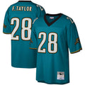 Fenge J.Jaguars #28 Fred Taylor Player Mitchell & Ness Teal Legacy Replica Stitched Jerseys