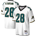 Fenge J.Jaguars #28 Fred Taylor Player Mitchell & Ness White Legacy Replica Stitched Jerseys