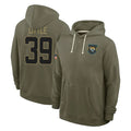 Fenge J.Jaguars #39 Cam Little Player Olive Salute to Service Pullover Hoodies Limited Stitched Jerseys