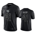 Fenge J.Jaguars #41 Josh Hines-Allen Player Black RFLCTV Limited Football Jerseys