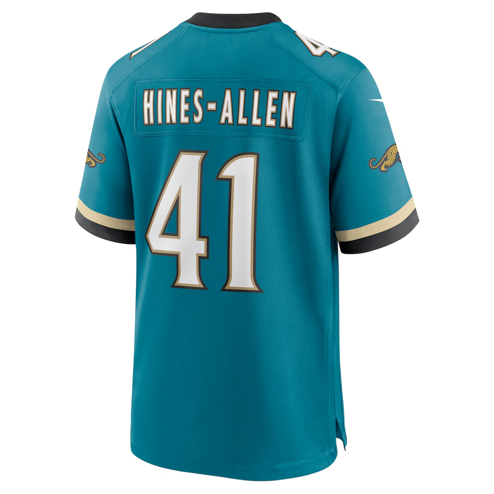 Fenge J.Jaguars #41 Josh Hines-Allen Teal Prowler Throwback Player Game Stitched Jerseys