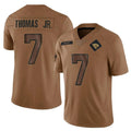 Fenge J.Jaguars #7 Brian Thomas Jr. Player Brown Salute To Service Limited Stitched Jerseys