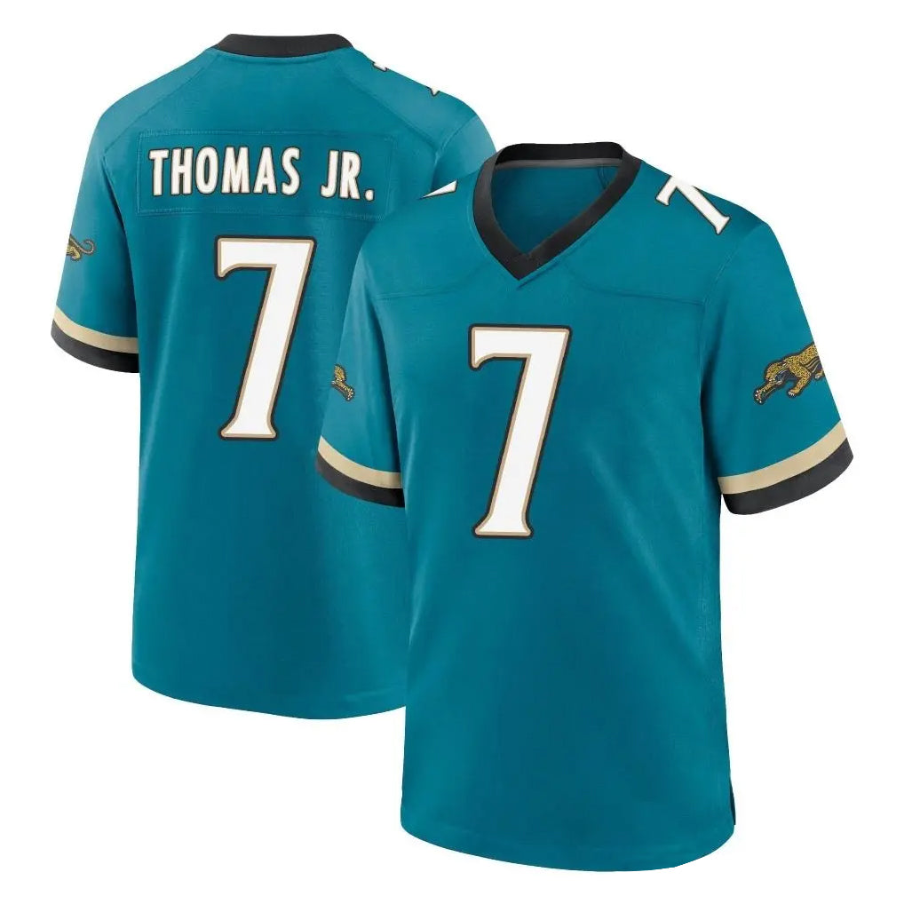 Fenge J.Jaguars #7 Brian Thomas Jr. Player Teal Prowler Throwback Limited Home Game Stitched Jerseys