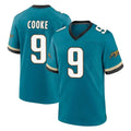 Fenge J.Jaguars #9 Logan Cooke Player Teal Prowler Throwback Limited Home Game Stitched Jerseys