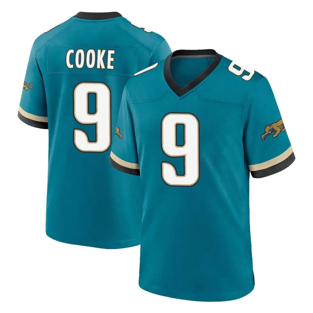 Fenge J.Jaguars #9 Logan Cooke Player Teal Prowler Throwback Limited Home Game Stitched Jerseys