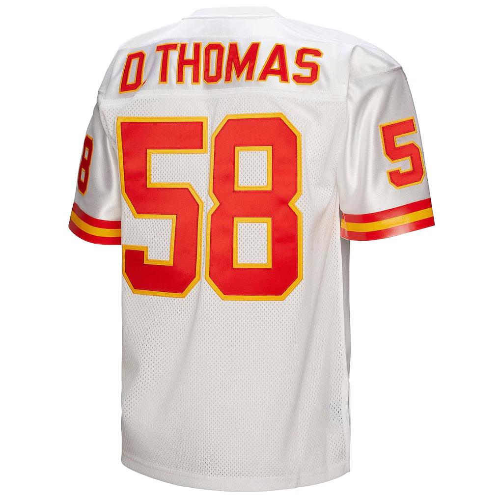 Fenge KC.Chiefs 1994 #58 Derrick Thomas Mitchell & Ness White Authentic Throwback Retired Player Stitched Jerseys