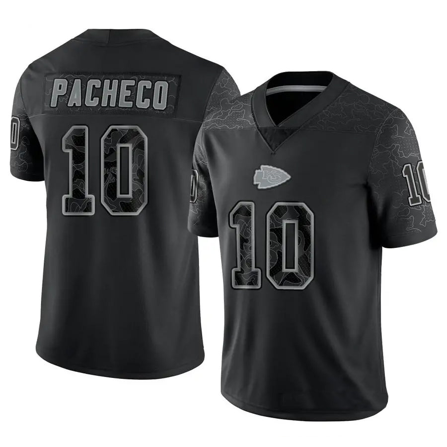 Fenge KC.Chiefs #10 Isiah Pacheco Player Black RFLCTV Limited Stitched Jerseys