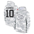 Fenge KC.Chiefs #10 Isiah Pacheco Player Salute to Service Hoodies Stitched Jerseys