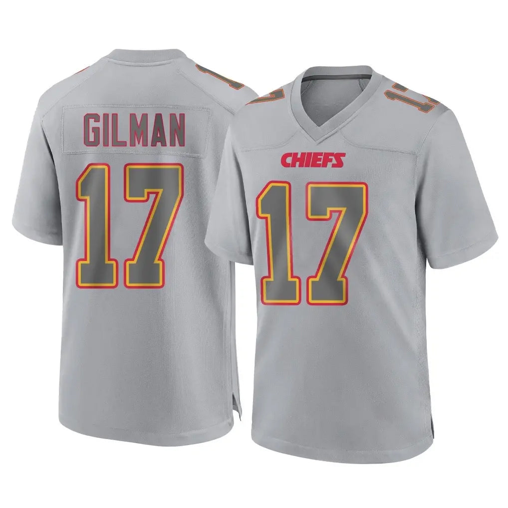 Fenge KC.Chiefs #17 Alohi Gilman Player Gray Atmosphere Fashion Game Stitched Jerseys