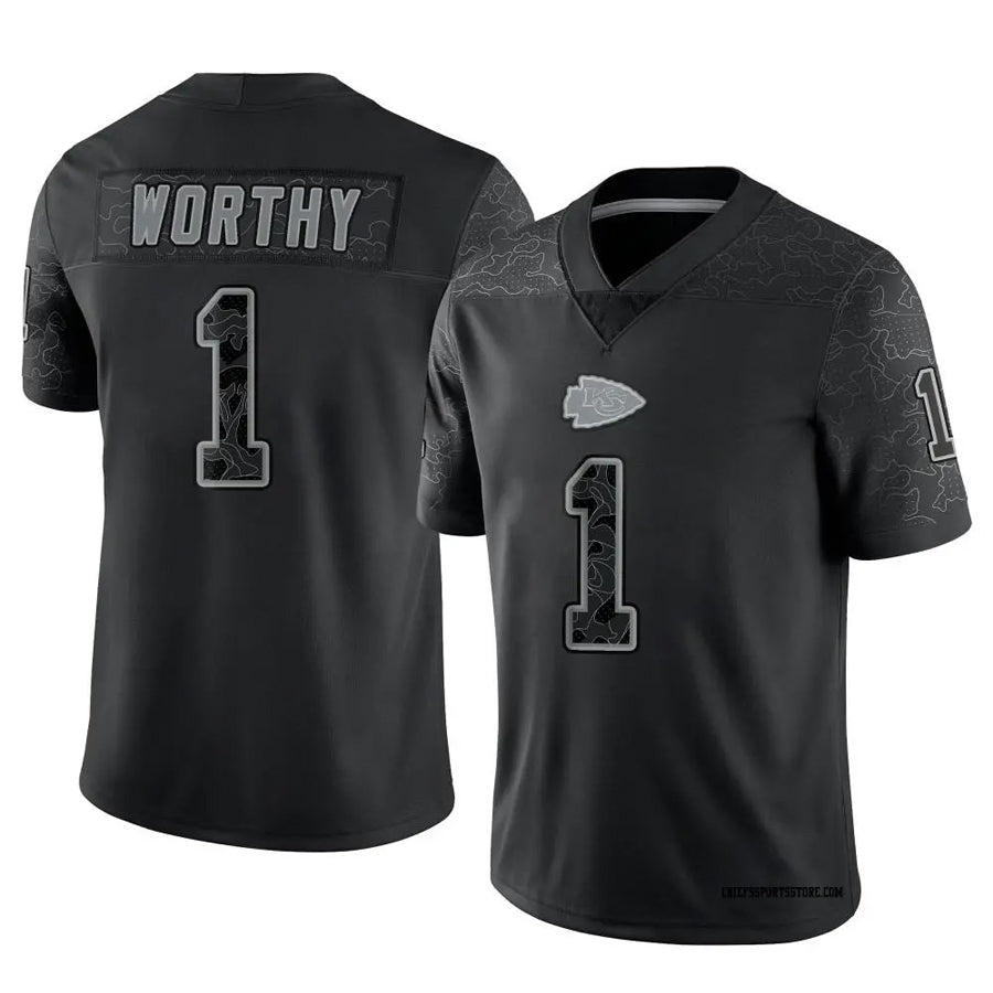 Fenge KC.Chiefs #1 Xavier Worthy Player Black RFLCTV Limited Stitched Jerseys