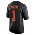 Fenge KC.Chiefs #1 Xavier Worthy Player Carbon Black Fashion Game Stitched Jerseys
