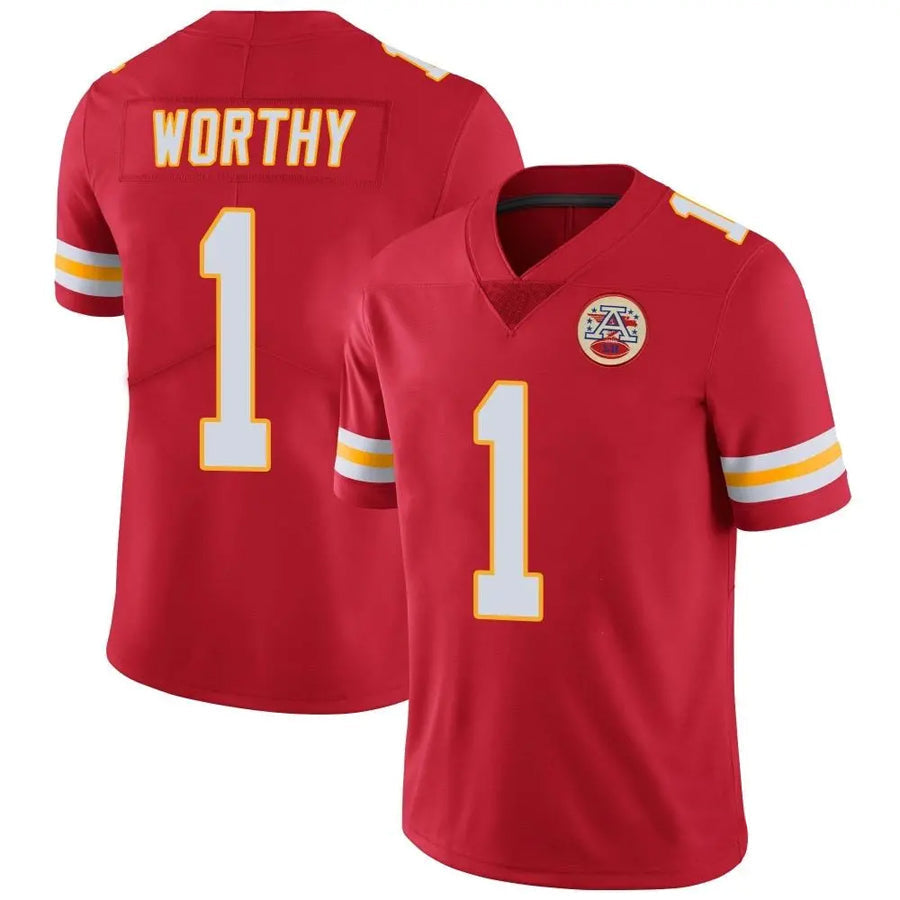 Fenge KC.Chiefs #1 Xavier Worthy Player Red Vapor F.U.S.E. Limited Stitched Stitched Jerseys
