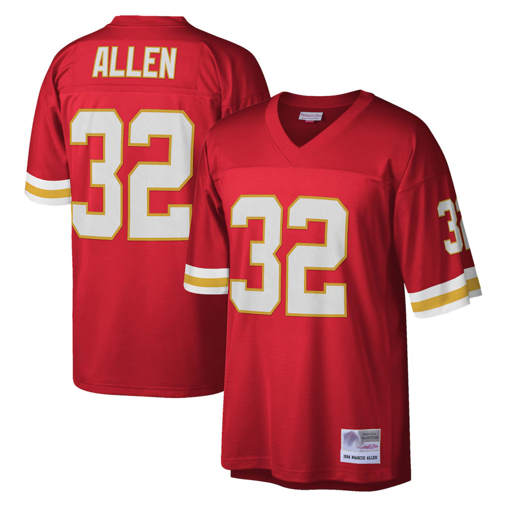 Fenge KC.Chiefs #32 Marcus Allen Player Red Mitchell & Ness Legacy Replica Stitched Jerseys